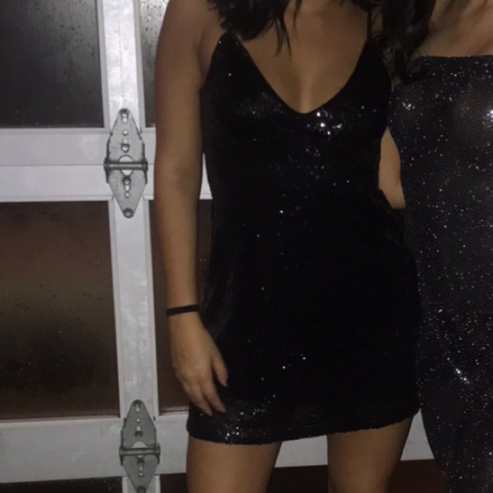 Black sequin dress